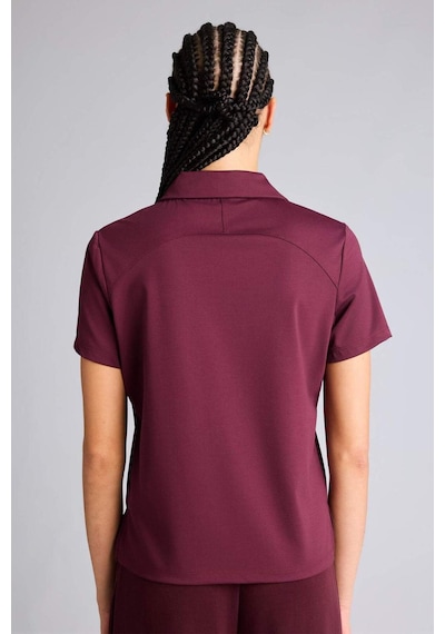 Defacto Standart Fıt Polo Yaka Sporcu İpek Kısa Kollu Tişört G9453ax26smbr232 Bordo-br232