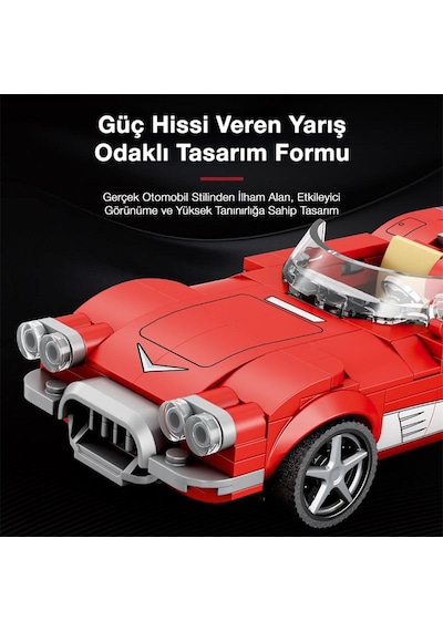 Reobrix Creator 808 Chevrolet Corvette C1 Spor Araba Yaratıcı Yapı Blok Seti Building Blocks - 311 Parça