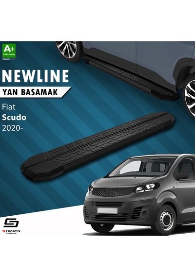 S-dizayn Fiat Scudo 3 Kısa Şase Newline Siyah Yan Basamak 213 Cm 2020 Üzeri A+ Kalite