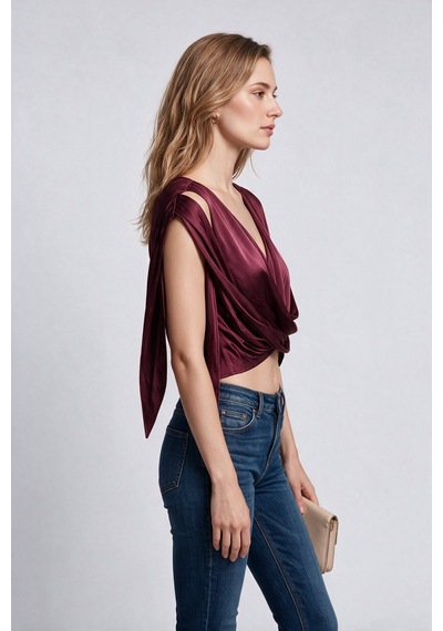 Blange Kadın Bluz 26213b Bordo