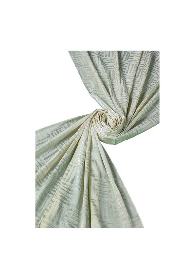 Mim Eşarp İpeksi Dokulu Jakarlı Geometrik Desenli Şal 75x190 Cm BEj