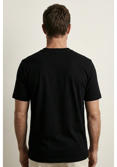 Elemge Pamuk Compact Penye Süprem Siyah Buton Nakışlı Trend Fit Erkek Tok Kumaş T-shirt Rahat Kesim 2XL Elemge Pamuk Compact Penye Süprem Siyah Buton Nakışlı Trend Fit Erkek Tok Kumaş T-shirt Rahat Kesim 2XL