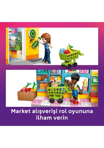 LEGO® Friends Heartlake Şehri Marketi 42680 - 5 Yaş ve Üzeri Çocuklar için Minifigür İçeren Yaratıcı Oyuncak Yapım Seti(176 Parça)