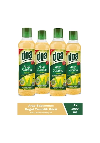 Doa Sıvı Arap Sabunu 1 Lt Vegan X 4 Adet 4'lü Set