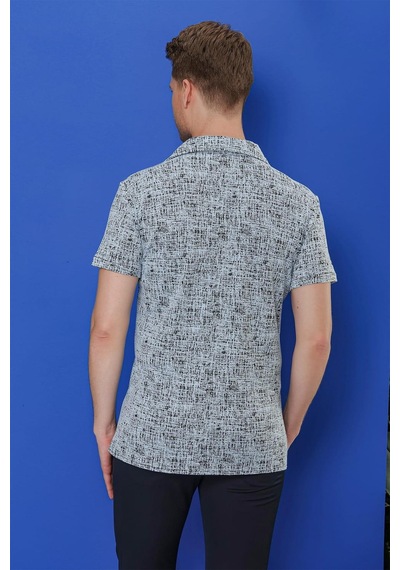 Efor G 1535 Slim Fit Mavi Klasik Gömlek Mavi