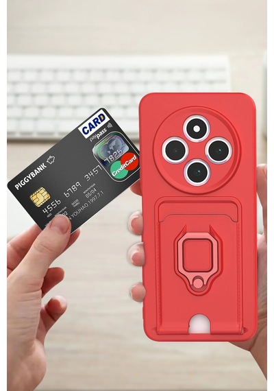 Gld-spt- Newface Xiaomi Redmi 14c Kılıf Zuma Kartvizitli Yüzüklü Silikon - Siyah