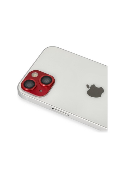 İphone 13 Pers Alüminyum Kamera Lens - Kırmızı
