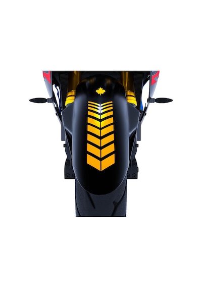 2 Adet Sport Motosiklet Çamurluk Taksi Sarısı Kask Sticker Çınar Extreme