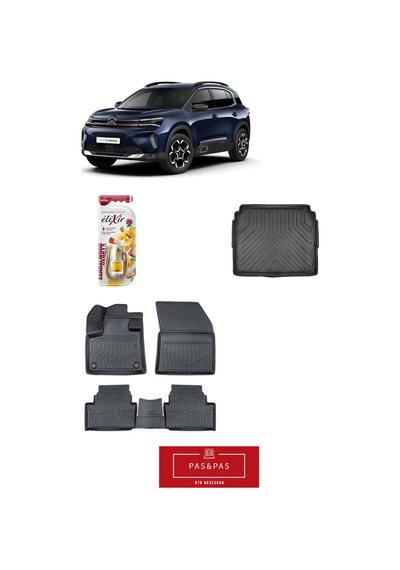 Citroen C5 Aircross 2025 Model 5d Havuzlu Paspas Ve Bagaj Havuzu Set + Araç Kokusu
