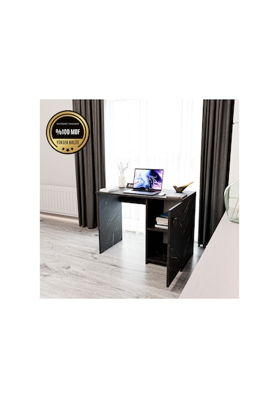 Matilda Çalışma Masası Kapaklı Modern Tasarım Siyah Matilda Çalışma Masası Kapaklı Modern Tasarım Siyah