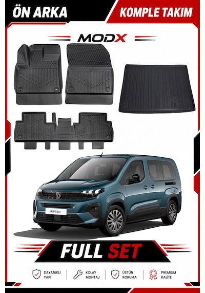 Ford Courier 2016 Model 5d Havuzlu Paspas + 3d Bagaj Havuzu Premıum A+