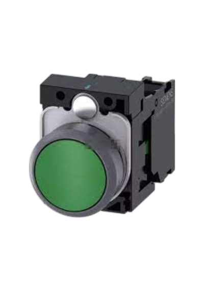Siemens 3sb6160-0ab40-1ba0 - 22mm 1 No Yay Dönüşlü Butonlar Metal Yeşil