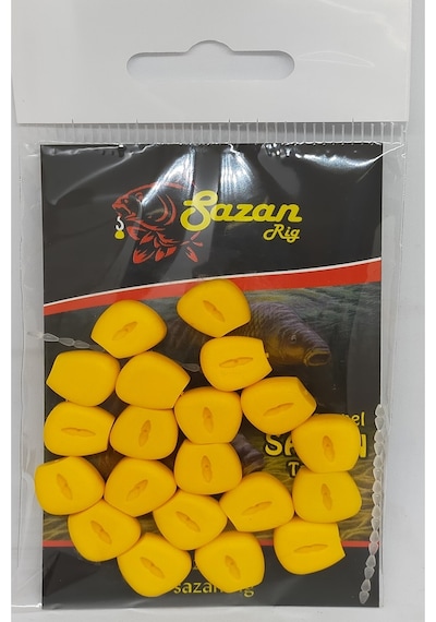 12 Mm Yüzen Silikon Koyu Sarı Mısır Yapay Yem ( 20 Adet)