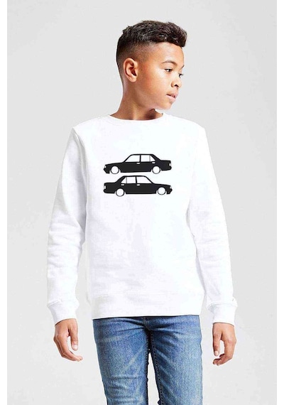Tshirthane Şahin Baskılı Unisex Çocuk Beyaz Sweatshirt (534763151) Beyaz