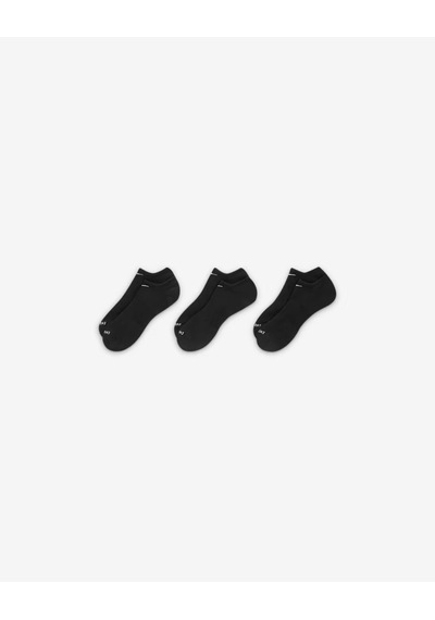 Nike Everyday Plus Cushion Sx6889-010 Antrenman No-show Çorapları 3 Çift Sıyah