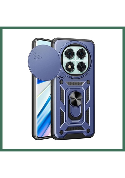 En-cag Redmi Note 14 Pro 5g Uyumlu Kılıf Pars Lens Yüzüklü Silikon - Lacivert Bss