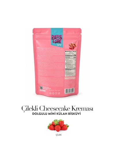 Çilekli Cheesecake Kreması Dolgulu Mini Külahlar 66 G