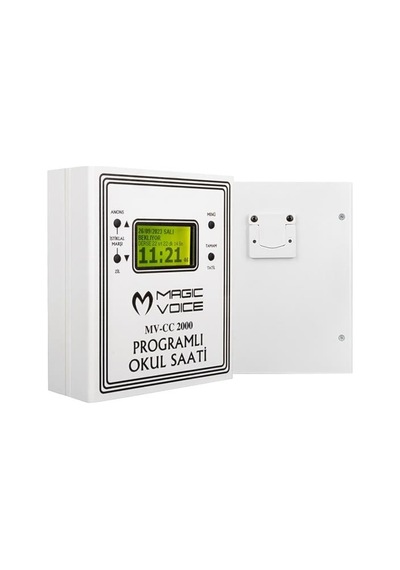 Magicvoice Mv-cc2000 Usb Duvar Tipi Programlı 20 Adet Mp3 Formatı Zil / İstiklal Marşlı Akıllı Dijital Okul Saati Çan Takılabilir