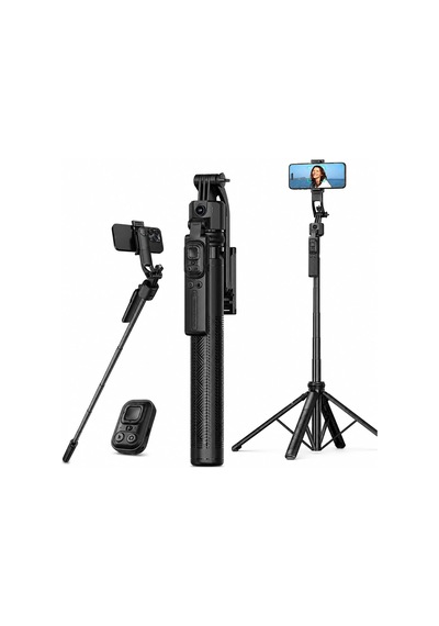Lexroo Aı Yüz Takipli Selfie Çubuğu Tripod, 360 Otomatik Takip Gimbal, Quadrapod Taban