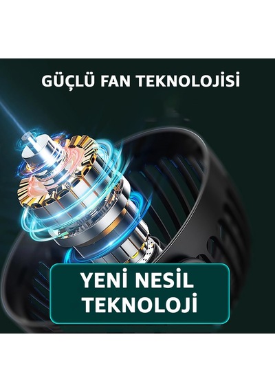 Robeve Şarjlı Usb Mini Klipsli Vantilatör Fan - 3 Kademeli - 360 Hareketli - Bebek Arabası, Ofis, Masaüstü, Kamp