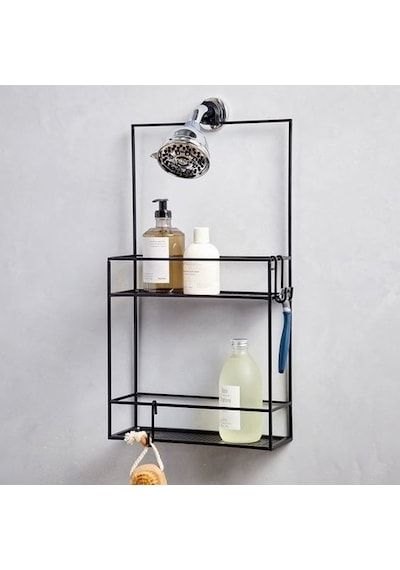Banyo Askılığı Metal Banyo Aksesuarı Metal Askılık Siyah