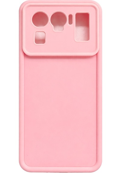Mi 11 Ultra Ve Mi 11 Uyumlu Kamera Çıkıntılı Mat Silikon Telefon Kılıfı Pembe