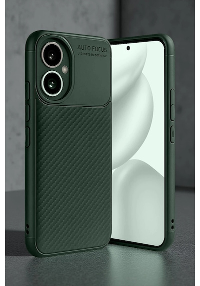 Ilkeshop Newface Honor 400 Kılıf Auto Focus Karbon Kapak - Koyu Yeşil