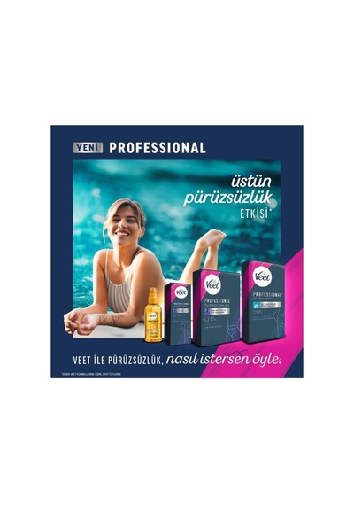 Veet Professional Ağda Bandı Hassas Ciltler İçin Bacak & Vücut Bölgesi 40 Adet