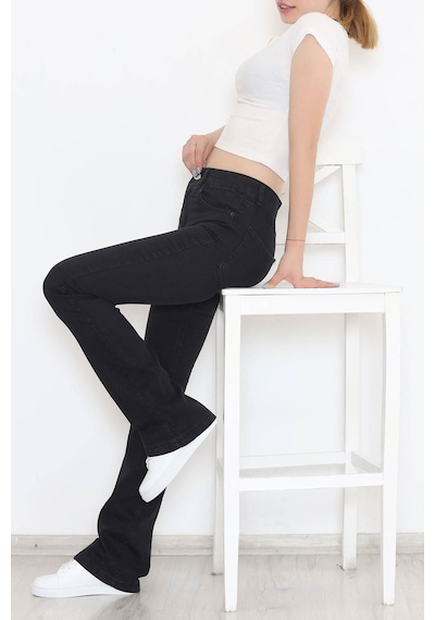 Mokashopin - İspanyol Paça Kot Pantolon Koyufüme - 11878.1431. 001