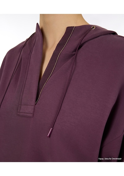 Yargıcı Regular Kapüşonlu Yaka Uzun Kol Sweatshirt 26kksw9012l 016 Bordo