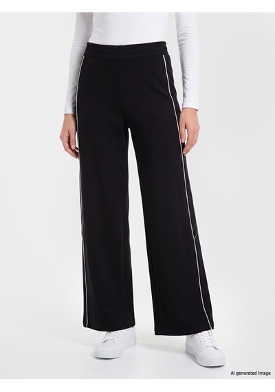 Lcw Modest Siyah Şerit Detaylı Soft Touch Kadın Eşofman Altı