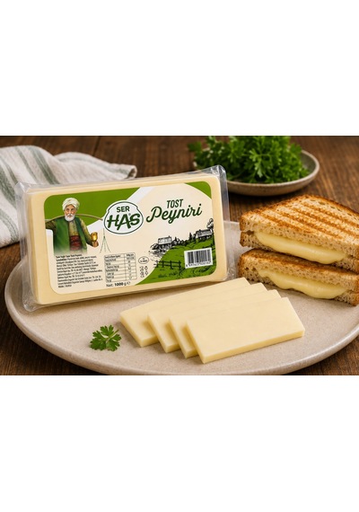 Serhas Tam Yağlı Tost Peyniri 1000 G X 2 Adet 2 Kg Mega Paket Eriyen Tost Peyniri