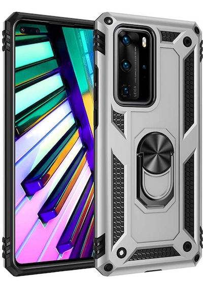 Huawei P40 Pro Kılıf Zore Vega Kapak Mavi