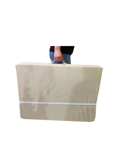 Viphomeconcept Katlanır Yer Yatağı Sünger Yatak Krem Kırçıllı 80X180 Cm-7 Cm