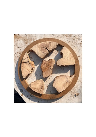 Ham Zeytin Ağacı Planyalanmış Epoksi İçin Doğal Ahşap Parçaları Çap 30 Cm Kahverengi Kahverengi