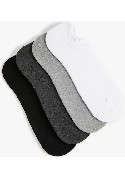 Koton Basic 4'lü Görünmez Çorap Seti Multıcolor 4wam80257aa 4WAM80257AAMIX Mavi Koton Basic 4'lü Görünmez Çorap Seti Multıcolor 4wam80257aa 4WAM80257AAMIX Mavi