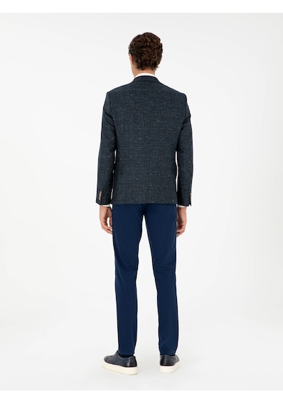 Cacharel Lacivert Slim Fit Kanvas Pantolon