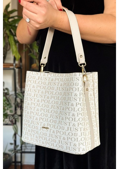 Just Polo Justpolo Kadın Krem Iki Askılı Postacı Ve Omuz Çantası Ebat:25x25 Cm Vizon Kahverengi