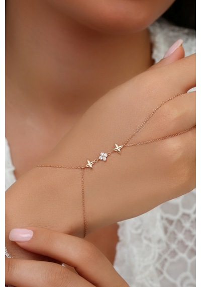 925 Ayar Gümüş Rose Monafleur Çiçek Şahmeran - 45103801 Rose Gold