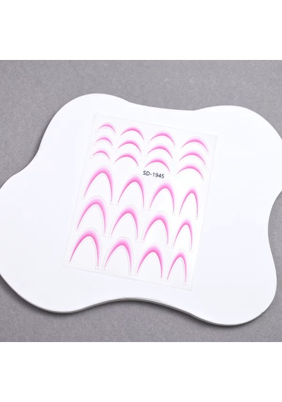Ombre Efekt French Tırnak Sticker Pembe Nail Art Sd-1945