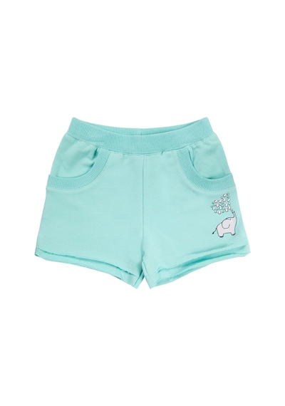 Lovetti Mint Kız Çocuk Iki Iplik Fil Baskılı Şort 7864M024 Mint Yeşili