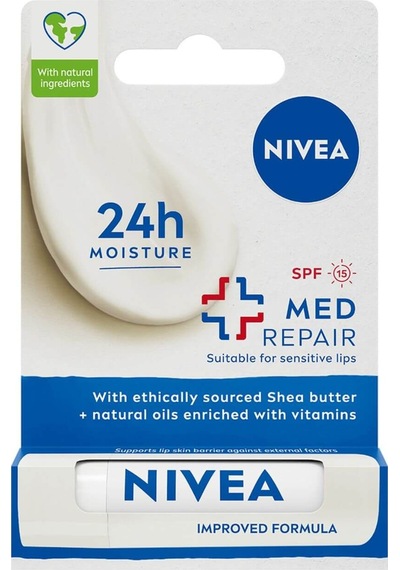 Nivea Renksiz Nemlendirici Dudak Bakım Kremi Med Repair 4.8 Gr