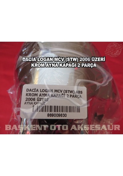 Dacia Logan Mcv Abs Krom Ayna Kapağı 2 Parça   2006-2013
