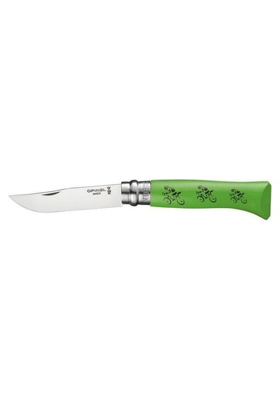 Opinel Inox 8 No Işlemeli̇ Kamp  Çakı (Bisiklet İşl) Yeşil