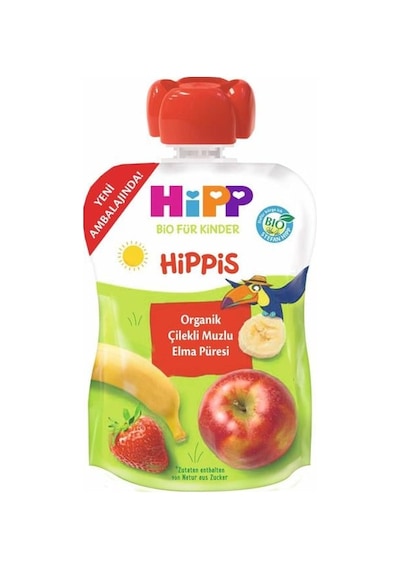 Organik Çilek Muz Elma Püresi 100gr 1 Adet