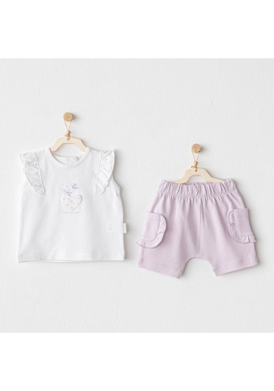 Andywawa Kız Bebek Takım 2 Parça Set Magical Butterfly Ac25581 Lila