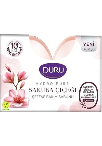 Duru Hydro Pure Sakura Çiçeği Şeffaf Bakım Sabunu 2 x 270 G