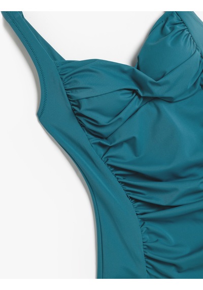 Koton Drape Detaylı Kalp Yaka Toparlayıcı Mayo Petrol 4sak20058mm Petrol Koton Drape Detaylı Kalp Yaka Toparlayıcı Mayo Petrol 4sak20058mm Petrol