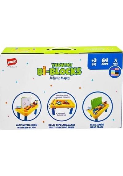 Birlik Oyuncak Masa Seti ve Bloklar Urt022-01