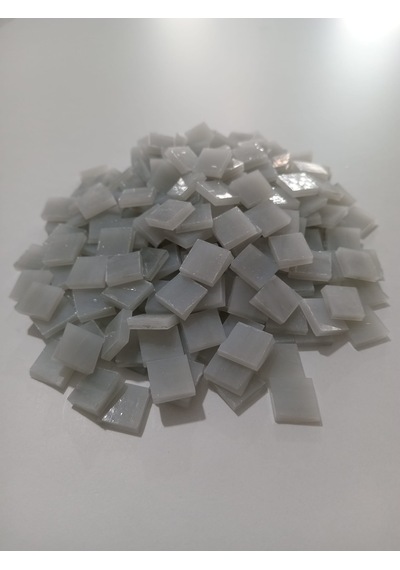 Gri Kare Vitray Cam Mozaik Taşı - Sanatsal Mozaik İçin Yaklaşık 10 X 10 Mm